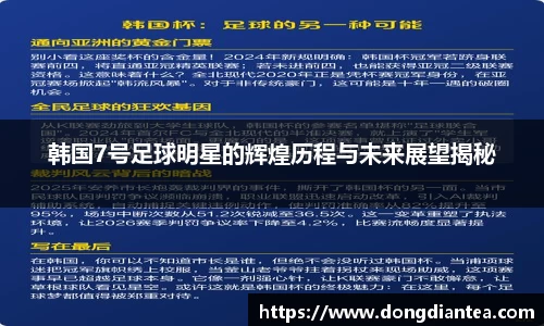 韩国7号足球明星的辉煌历程与未来展望揭秘